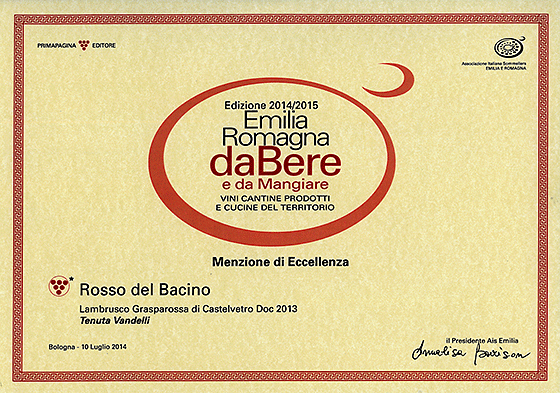 Attestato di Eccellenza 560